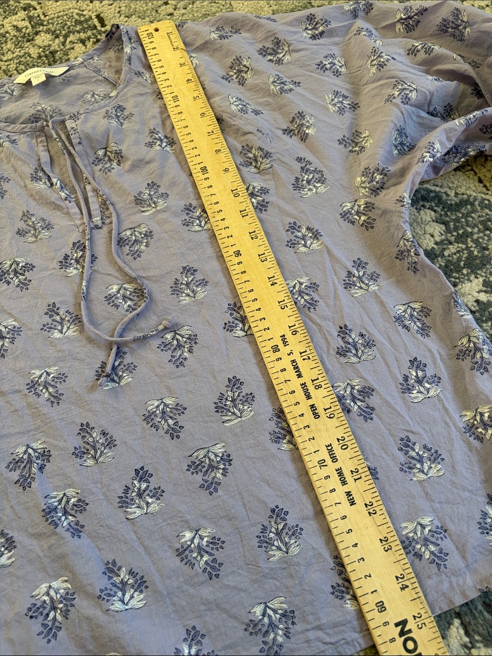 Garnett Hill Keya Organic-Cotton Voile Blouse - Picture 8 of 9